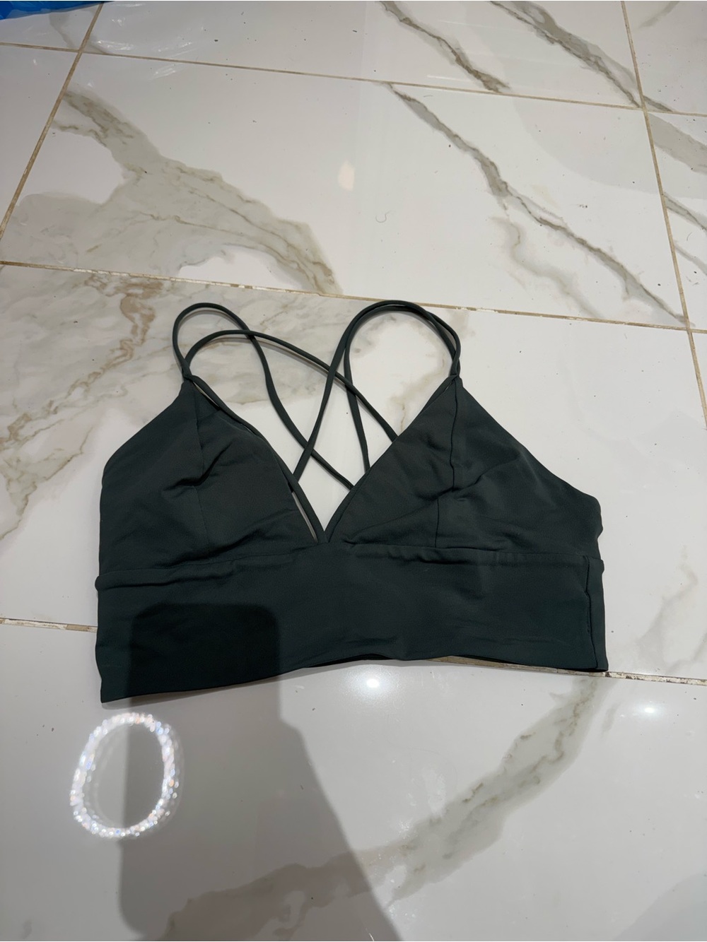 Lululemon Dark Green Strappy Bralette